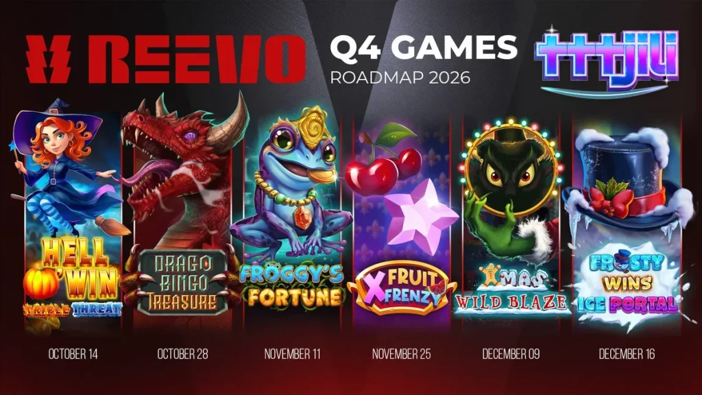 Pemandangan visual dari koleksi game terbaru REEVO untuk kuartal keempat 2026